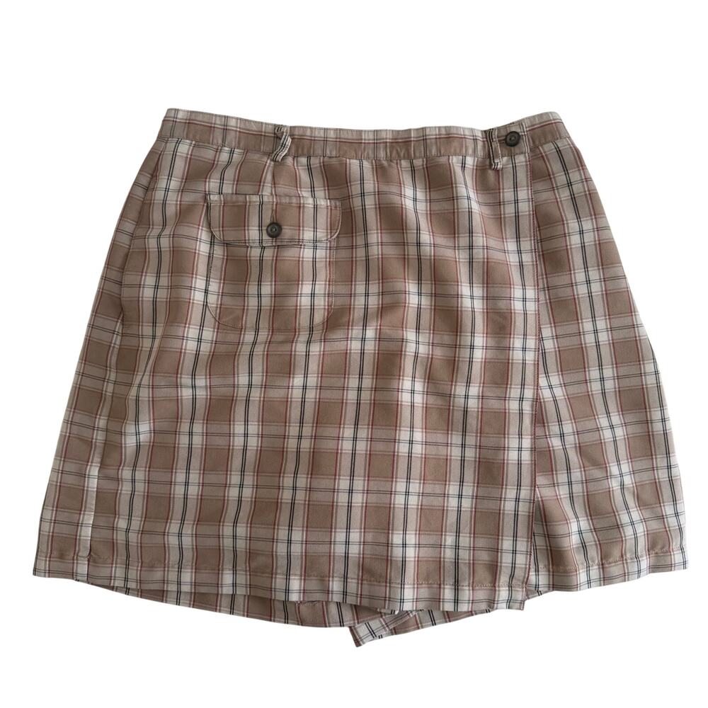 Vtg Y2K 2000s 90s Plaid Mini Skort Plus Sz 16 Preppy Light Academia